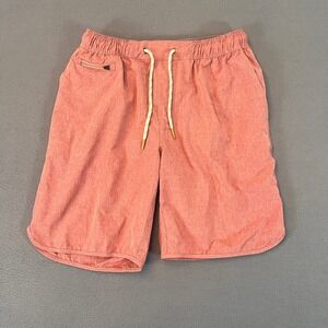 Vintage 1946 Chino Drawstring Shorts 9" Mens Large Pink Zipper Pocket Bermuda
